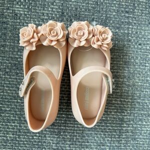 Mini Melissa Kids' Blush Floral Dress Shoes